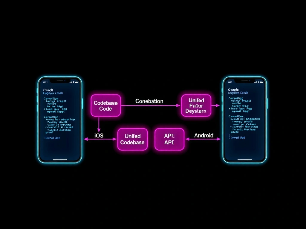 Cross-platform mobile architecture diagram